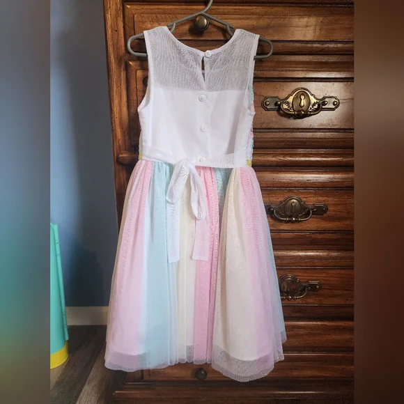 Girls Easter Dress size 6 - Picture 2 of 2